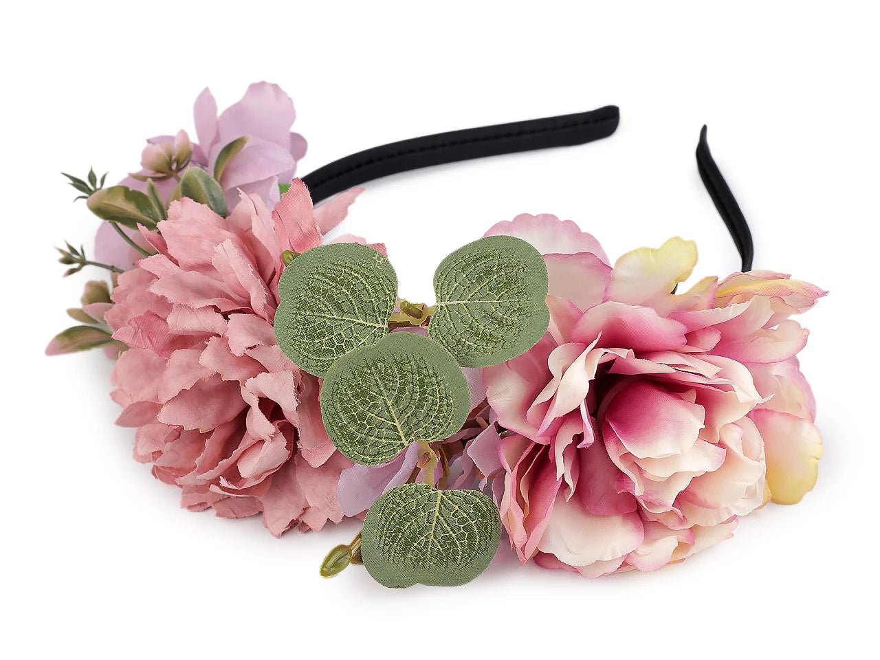 Image of a flower crown headband – available at Šarlotes audumi