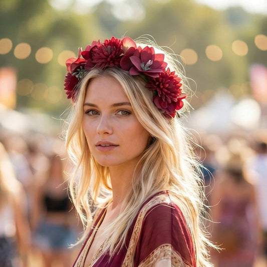 Image of flower crown, headband – available at Charlotte's Fabrics