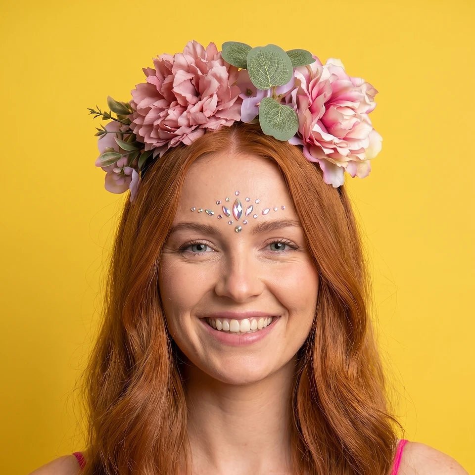 Image of a flower wreath, hairband – available at Charlotte's Fabrics