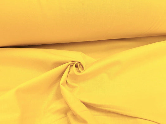 100% yellow cotton fabric 220cm 146 g/m²