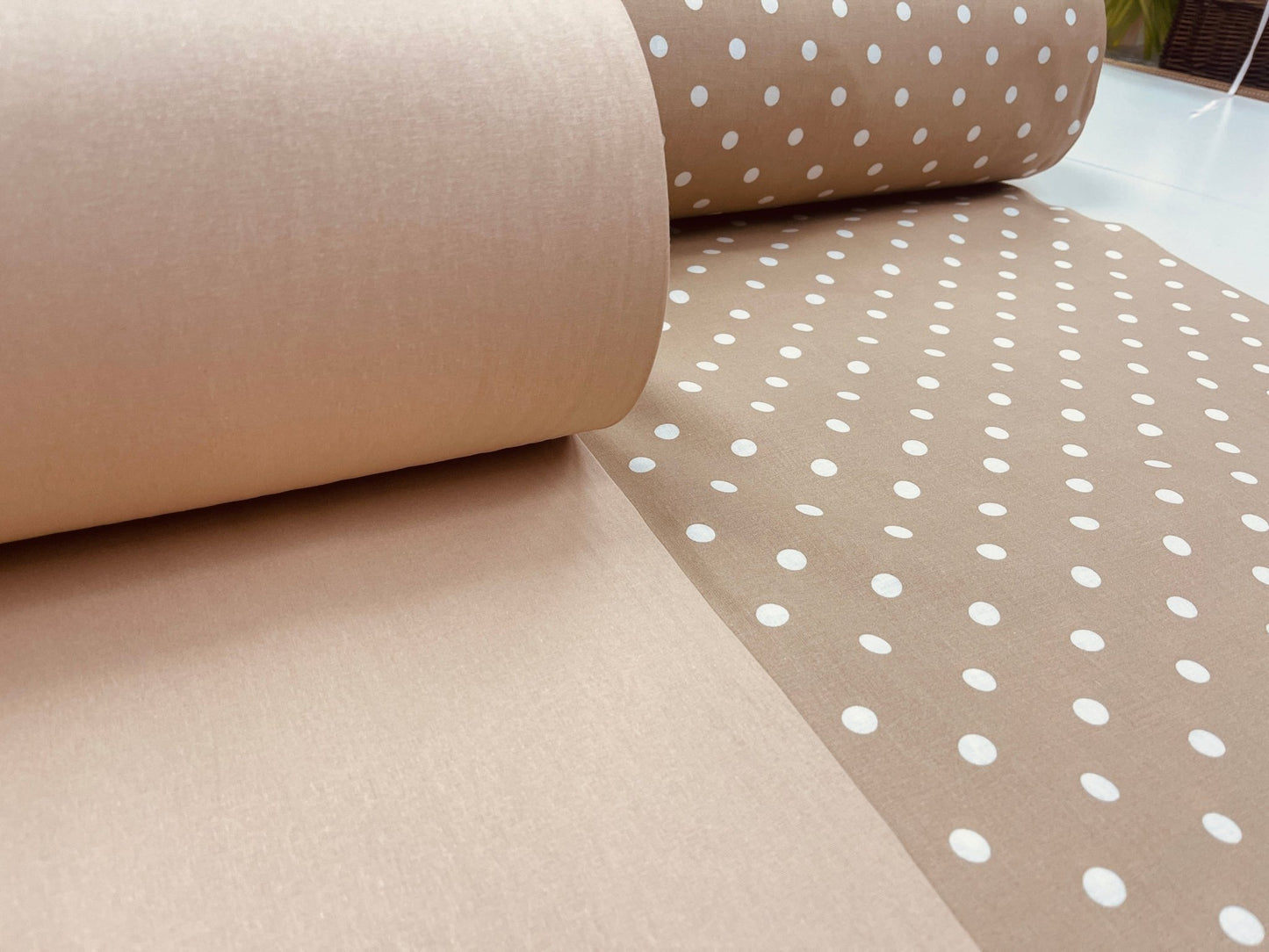 100% bawełniana tkanina — kawa z mlekiem (Latte) 220cm 146 g/m²