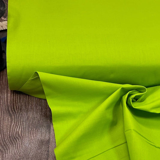 100% cotton fabric - bright green 125 g/m²