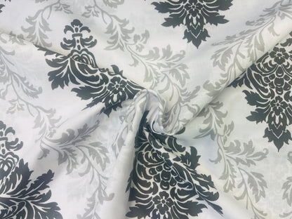 100% tkanina bawełniana – szaro-czarny wzór 130 g/m²