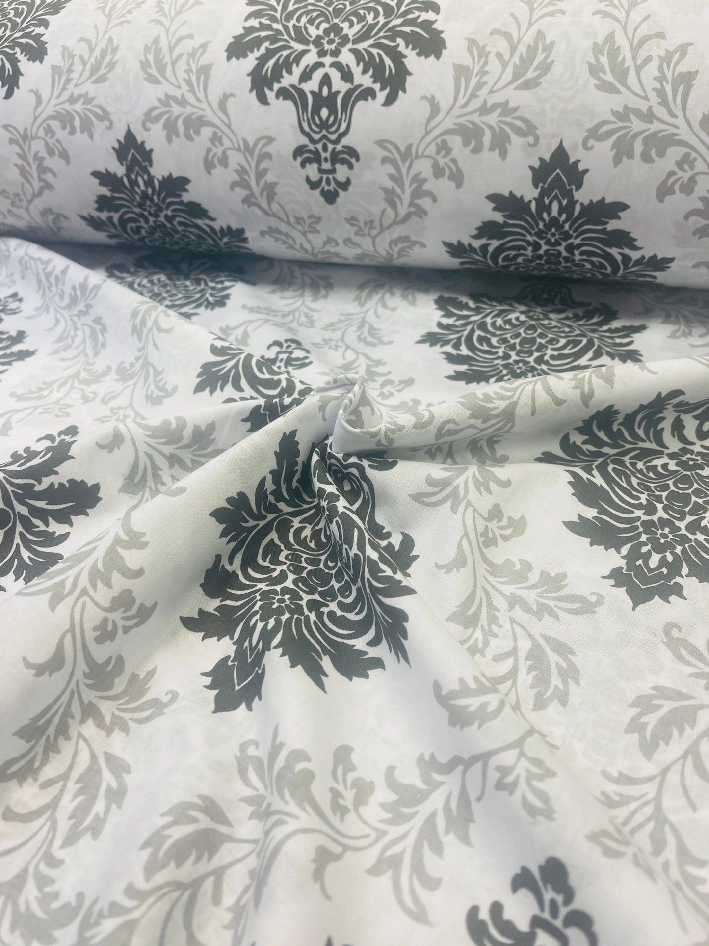 100% tkanina bawełniana – szaro-czarny wzór 130 g/m²