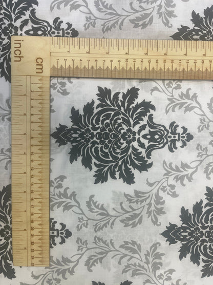 100% tkanina bawełniana – szaro-czarny wzór 130 g/m²