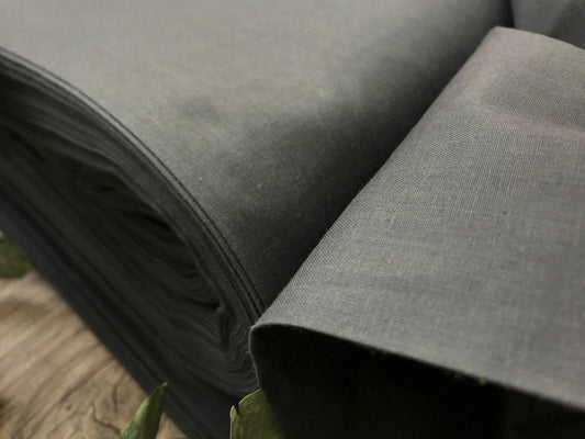 100% Cotton fabric - gray-green 220cm 146 g/m²