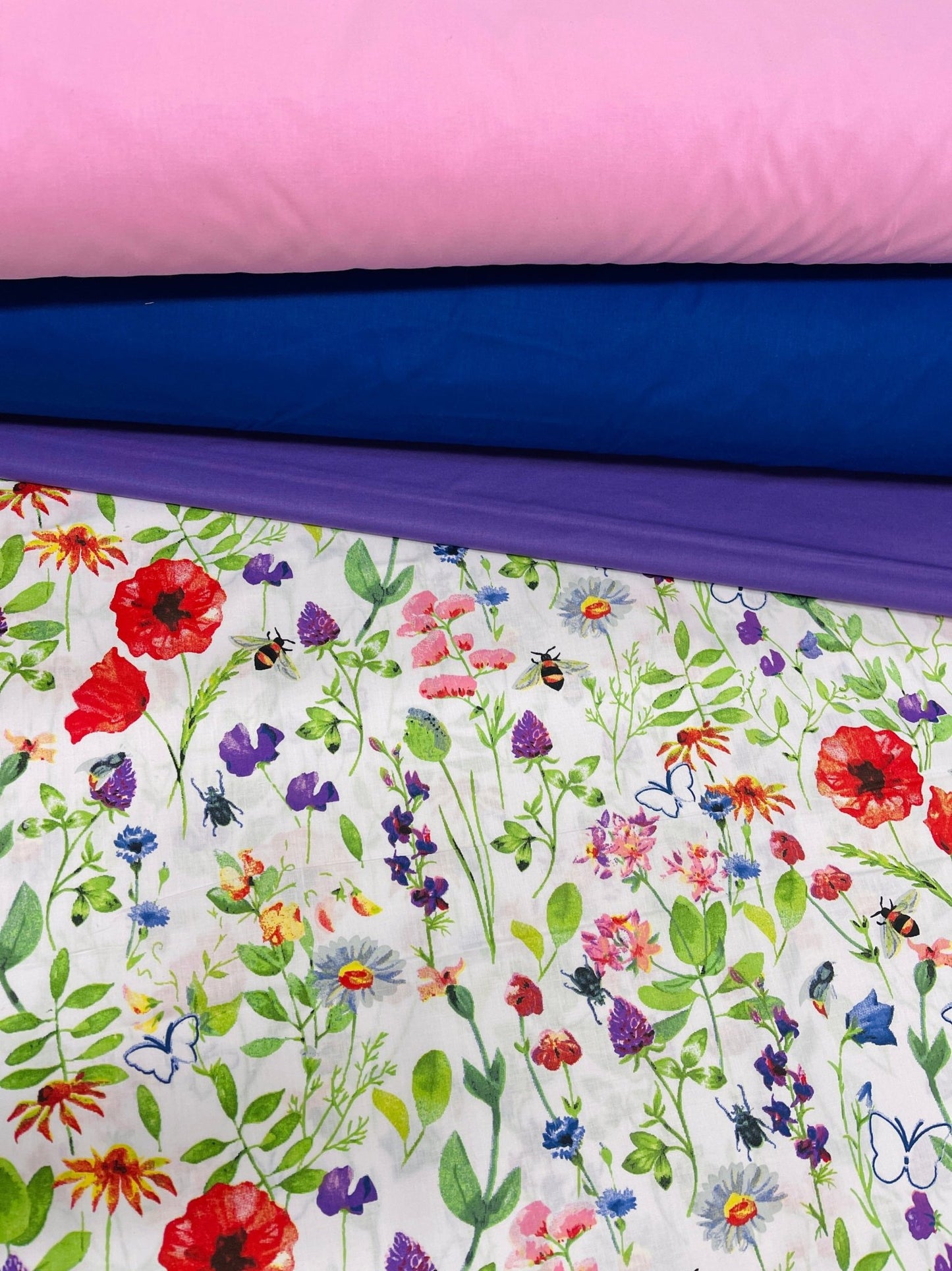 100% Cotton fabric - cornflower blue 125 g/m²