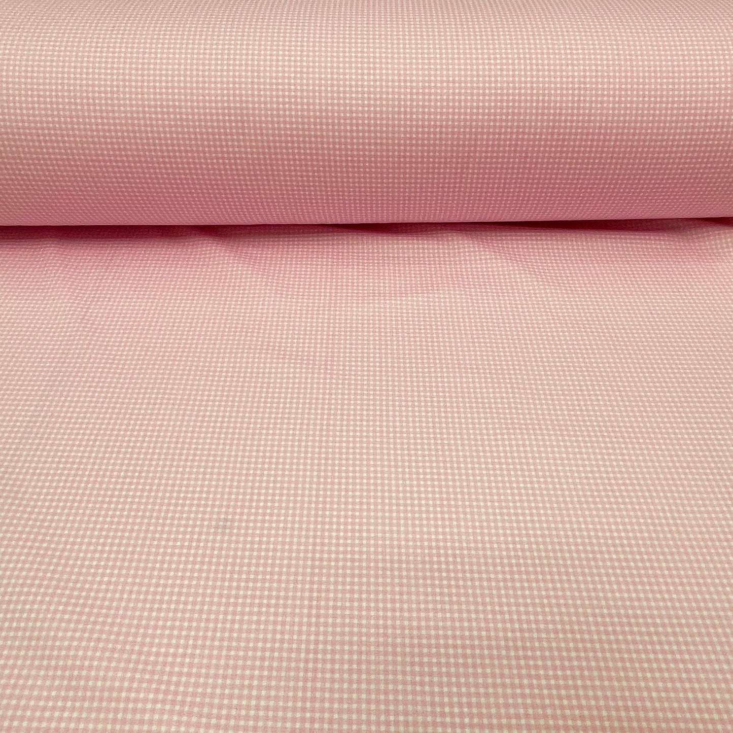 100% Cotton fabric - fine pink plaid 125 g/m²