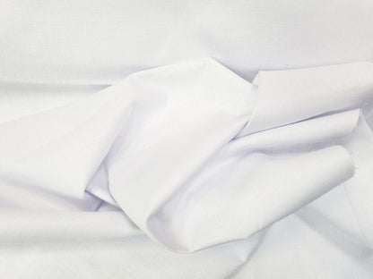100% Kokvilnas audums-sniega balts 125 g/m²