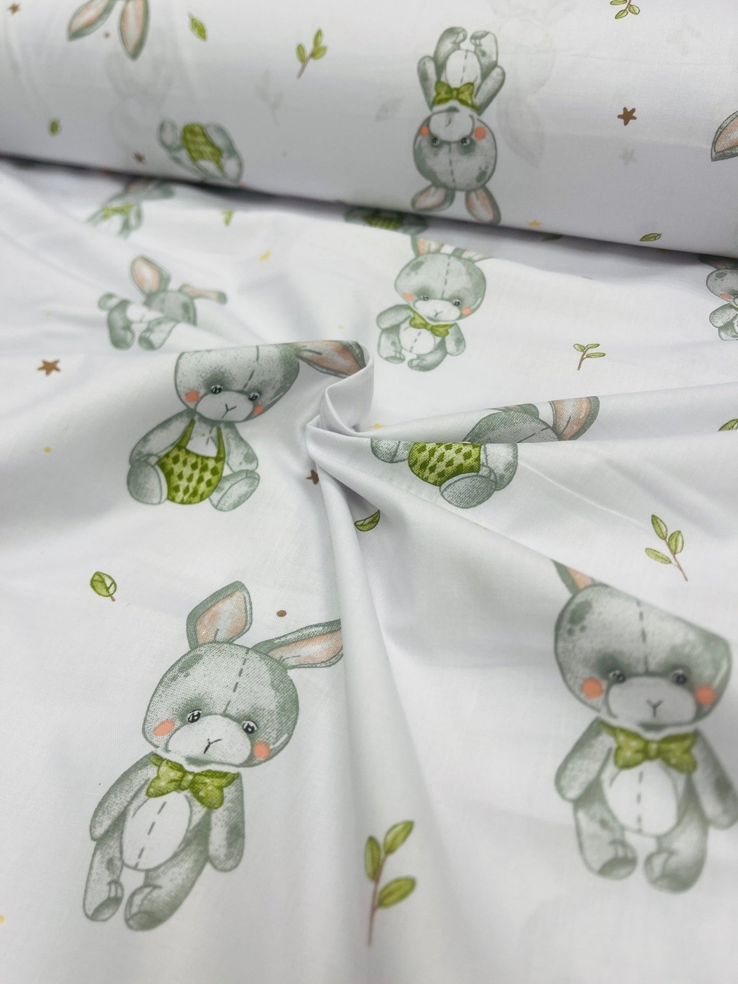 100% tkanina bawełniana – zające długouche 125 g/m²