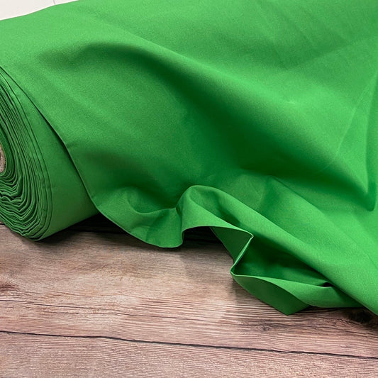100% cotton fabric - grass green 220cm 146 g/m²