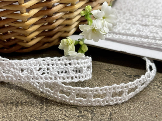 100% cotton lace-1 cm white