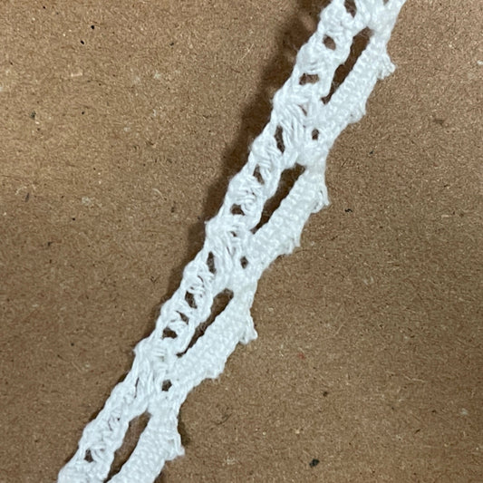 100% Cotton lace-1 cm white-LV