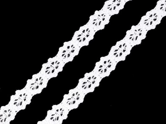 100% Cotton lace-1,2 cm white