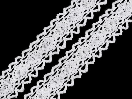 100% Cotton lace-2.5 cm white