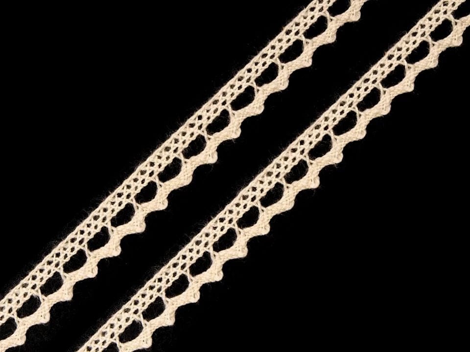 100% Cotton Lace - 9 mm Beige