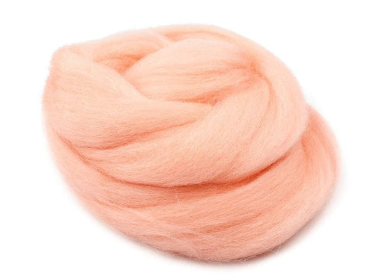 100% MERINO wool for felting (carded roving) - apricot 20g #6