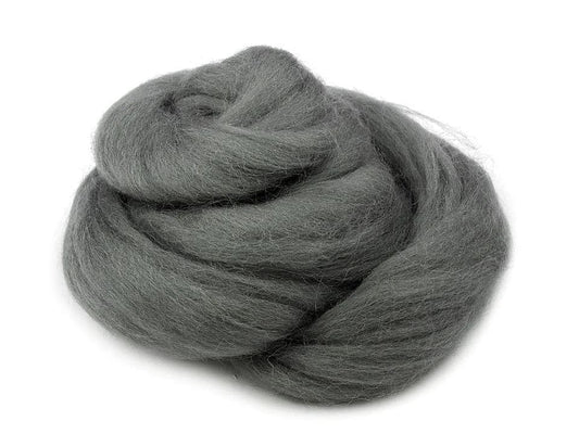 100% MERINO wool for felting (carded)-gray 20g #23