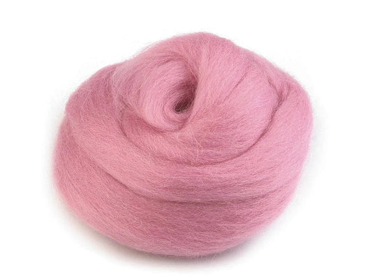 100% MERINO wool for felting (carded)-pink 20g #27