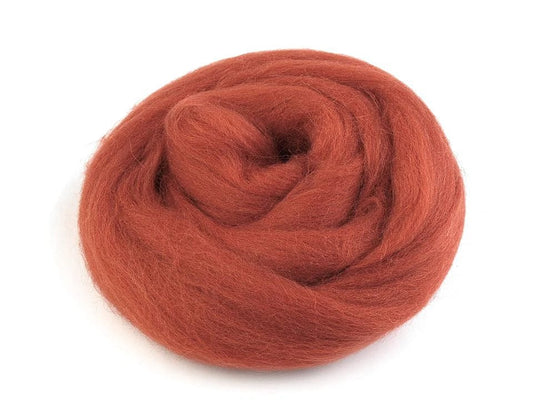 100% MERINO wool for felting (carded) - rust tone 20g #28