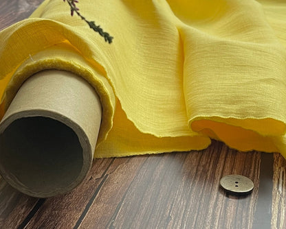100% softened linen-lemon yellow 205 g/m²