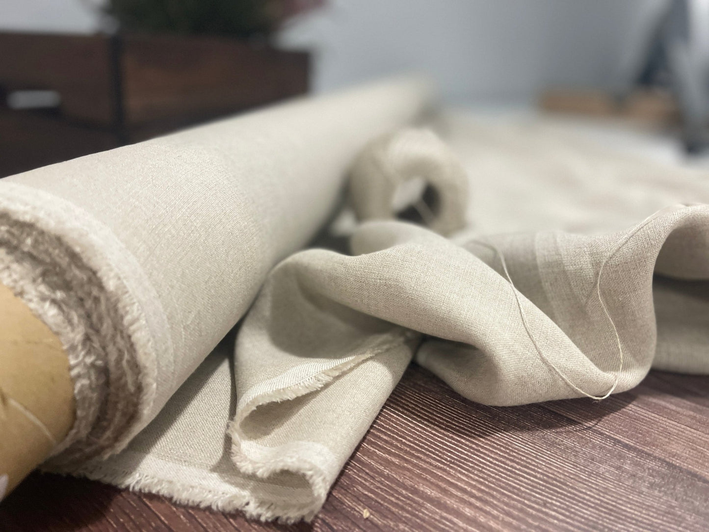 100% Softened natural linen 205 g/m²