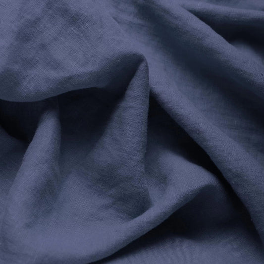 100% softened linen, smoky blue 165 g/m²