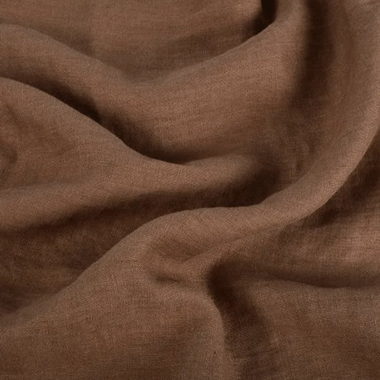 100% Softened linen - light brown 205 g/m²