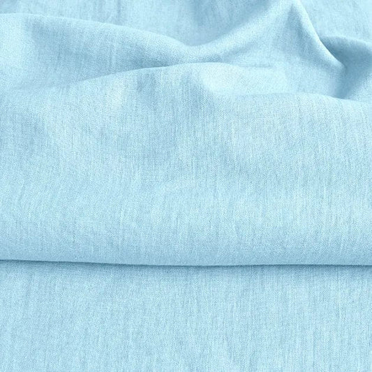 100% Softened linen-light sky blue 205 g/m²