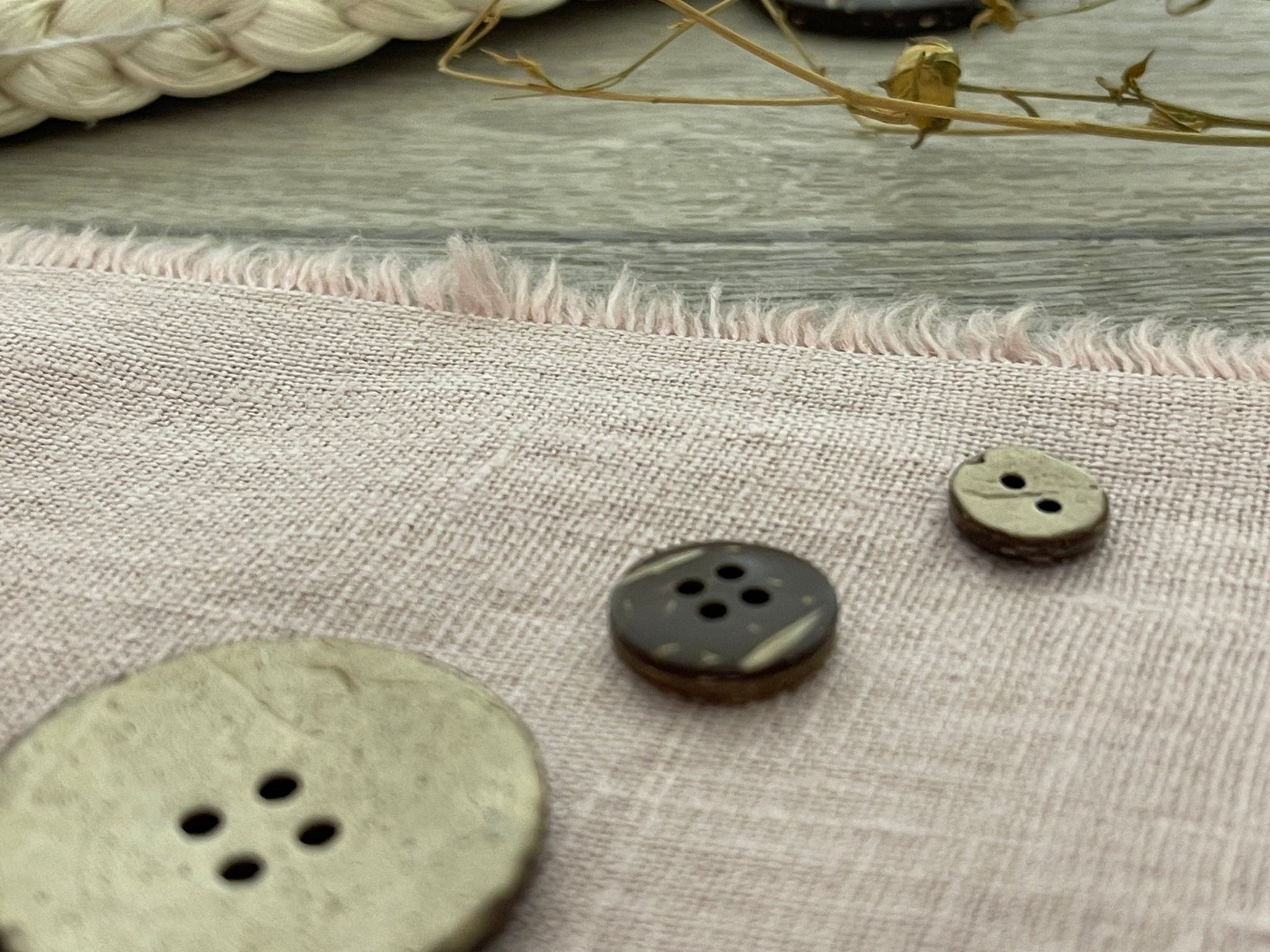 100% Softened linen-powder pink 185 g/m²