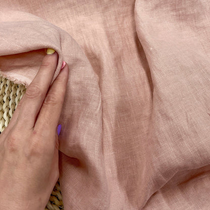 100% softened linen, powder pink 185 g/m²