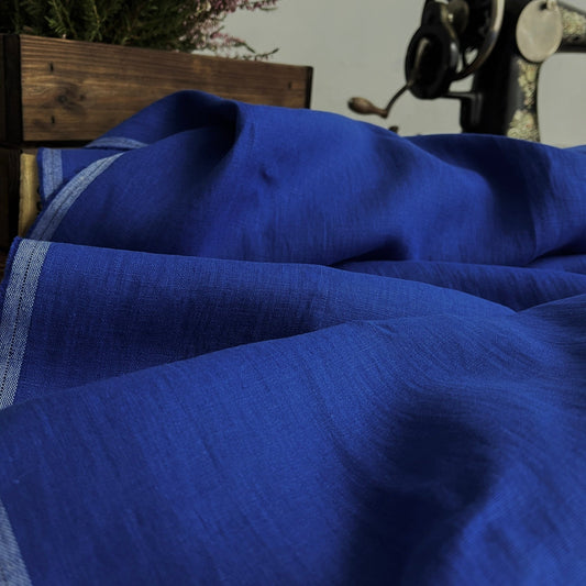 100% softened linen-cornflower blue 205 g/m²