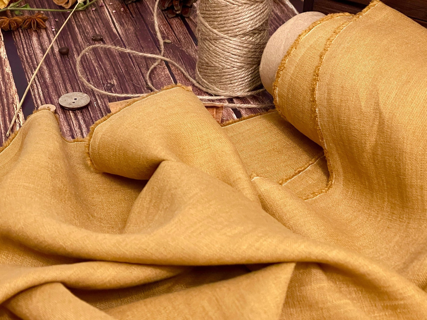 100% softened linen - salted caramel 205 g/m²