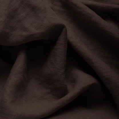 100% softened linen - chocolate 165 g/m²