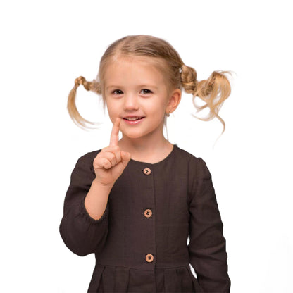 100% Softened linen-chocolate 165 g/m²