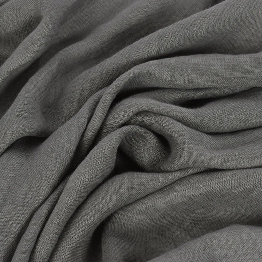 100% Softened linen-dark grey 205 g/m²
