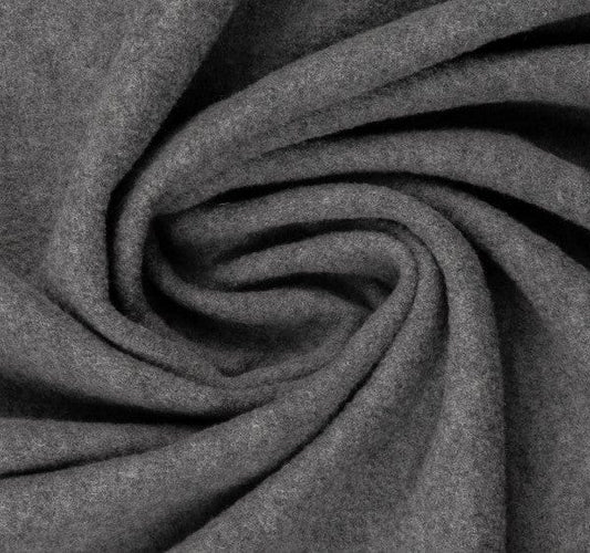 100% wool fabric-melange gray 385 g/m²