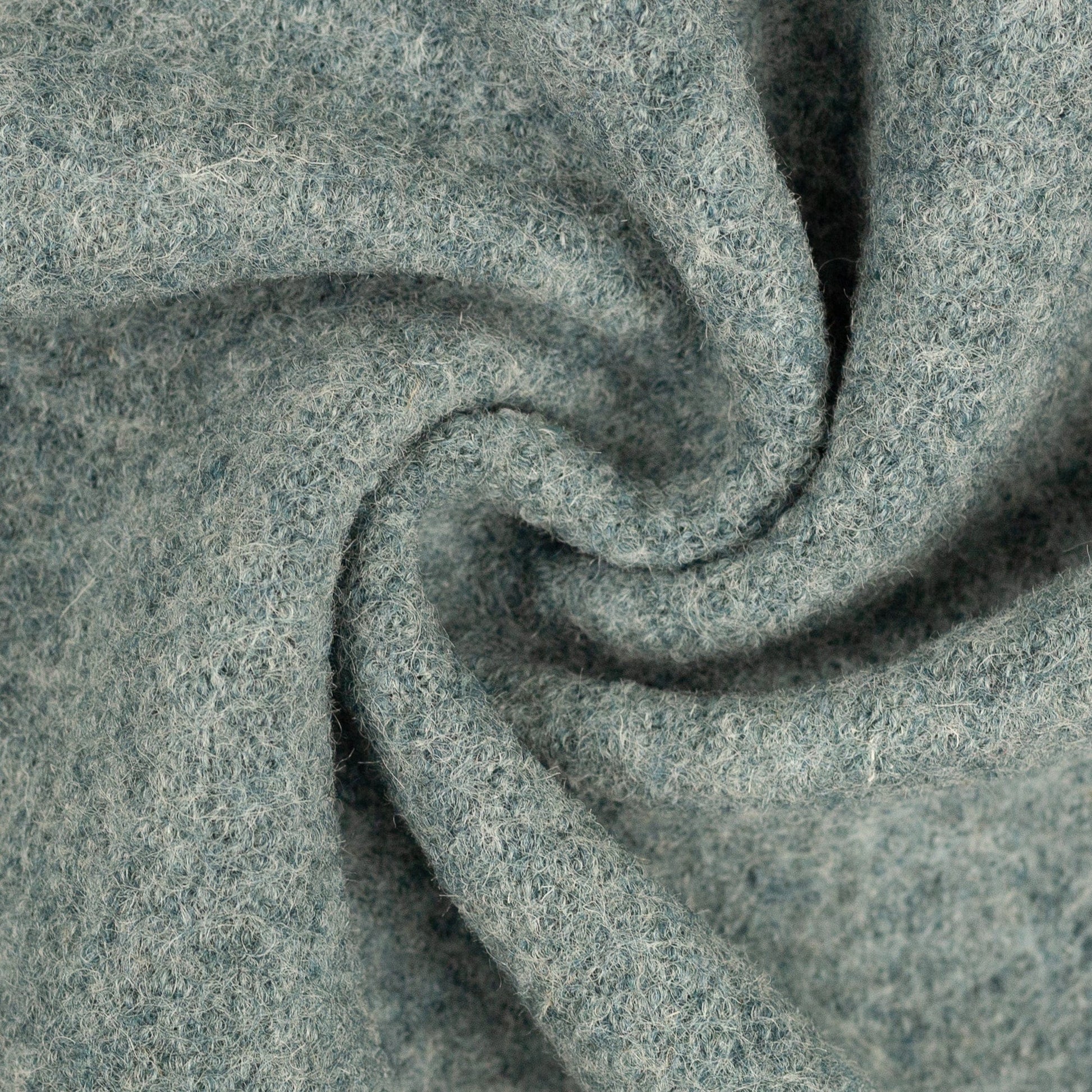 100% wool fabric - mint melange 385 g/m²