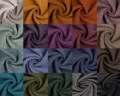 100% Wool Fabric - Mint Melange 385 g/m²
