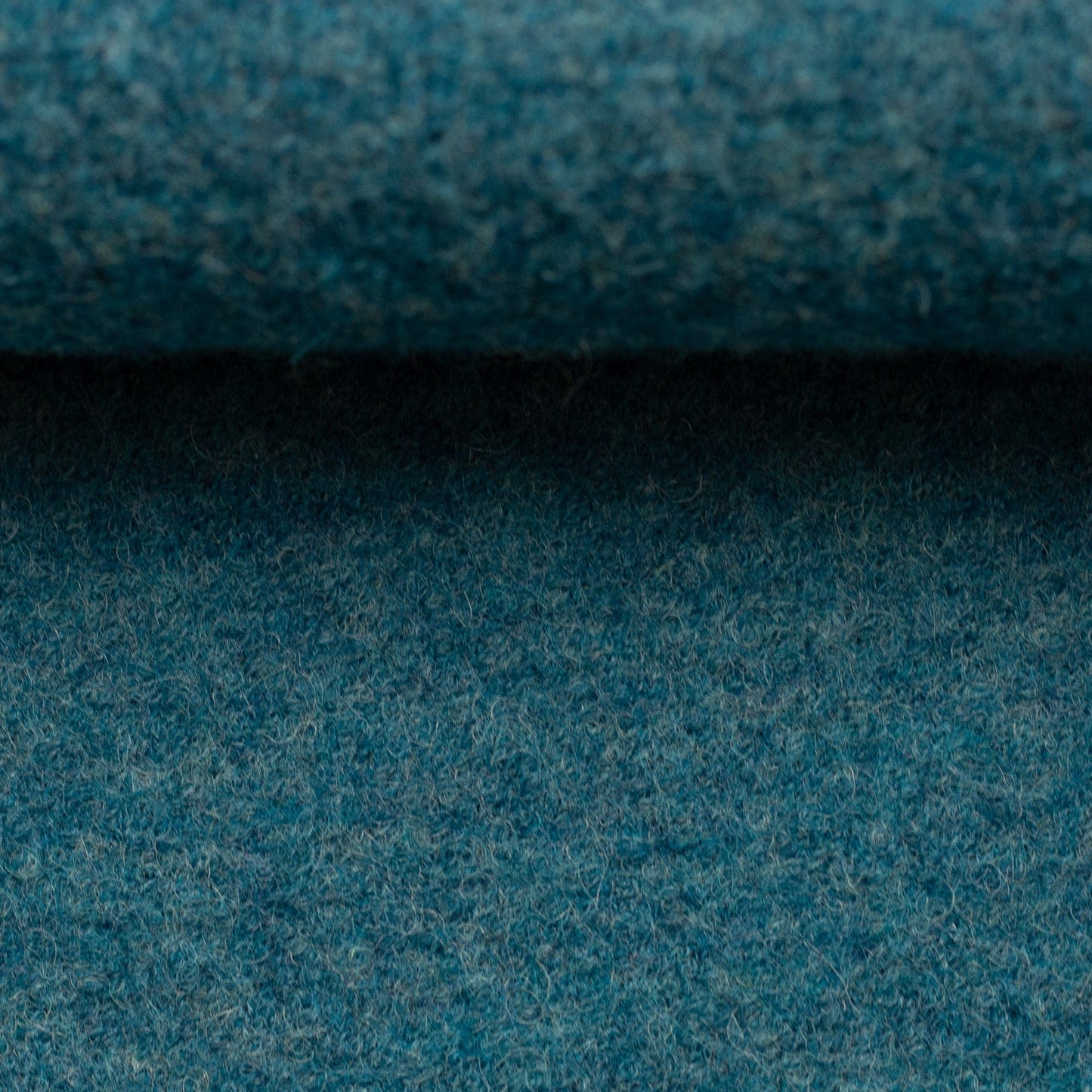 100% wool fabric - petrol melange 385 g/m²