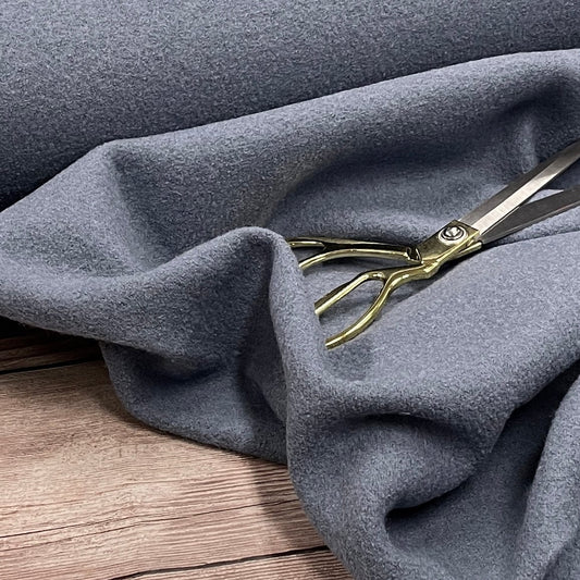 100% wool fabric-blue-grey 385 g/m²