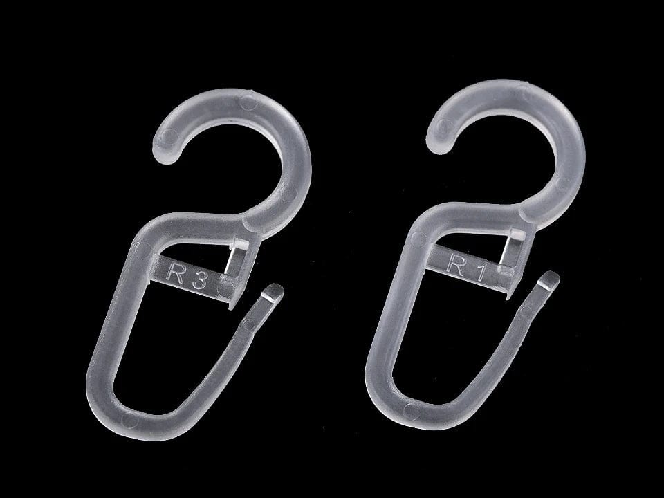 Curtain hooks (set of 20 pcs)-transparent