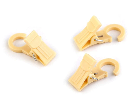 Curtain clips (set of 10) - beige
