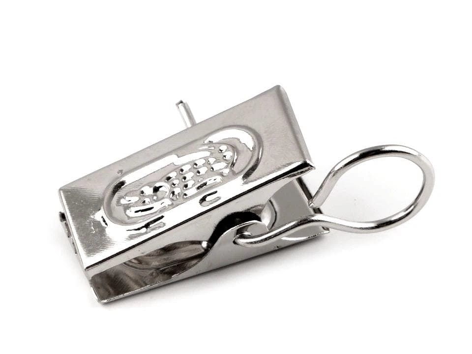 Curtain hooks (20-piece set)-silver