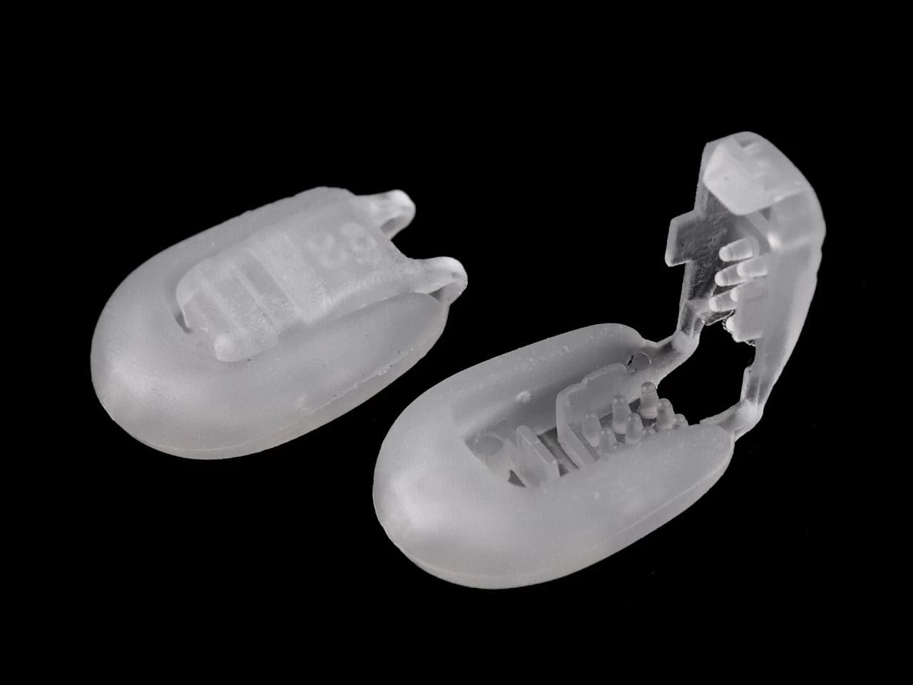 Openable/closable cord end, transparent (10 pcs per pack)