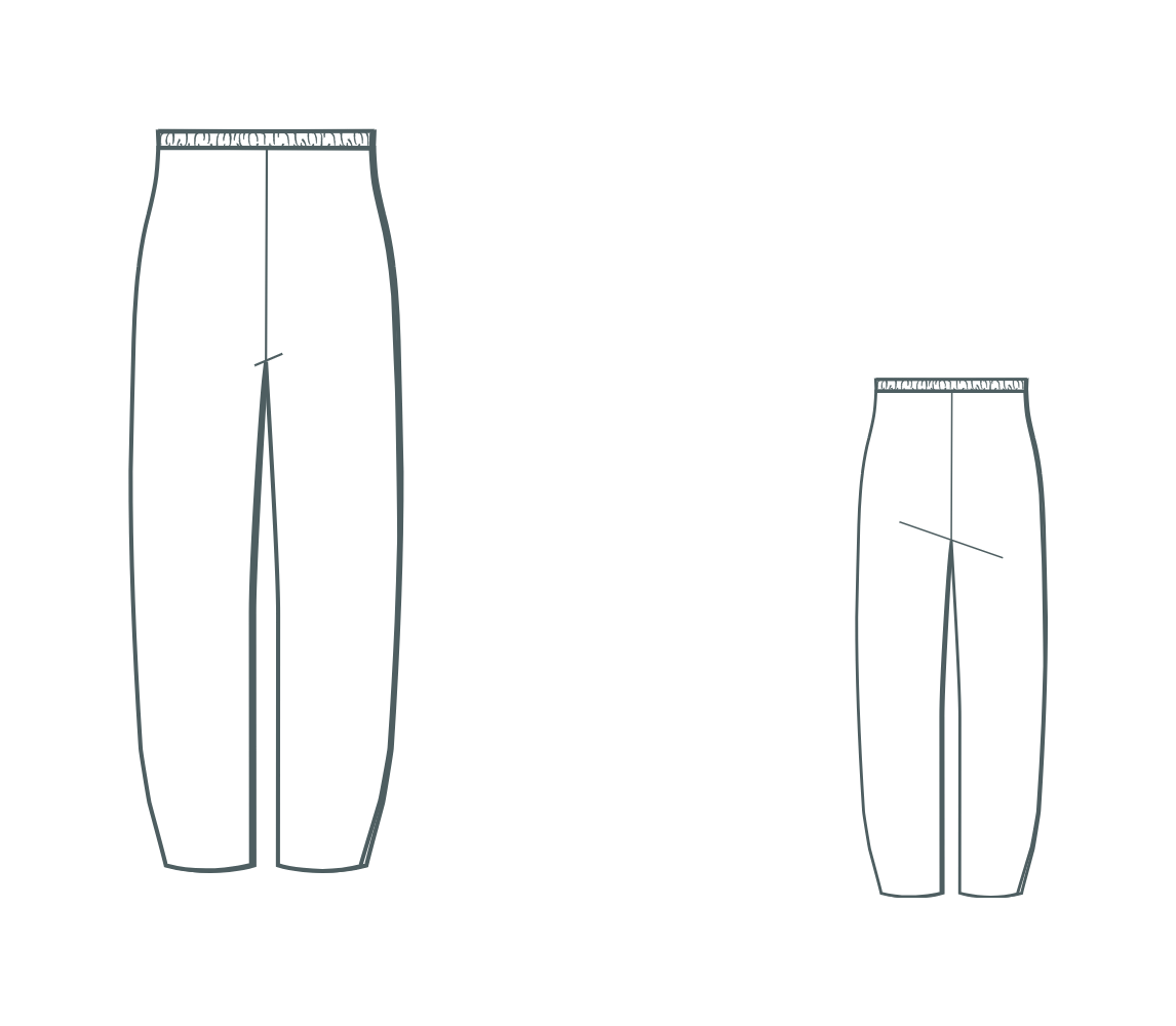 Digital pattern - Pants with tapered legs