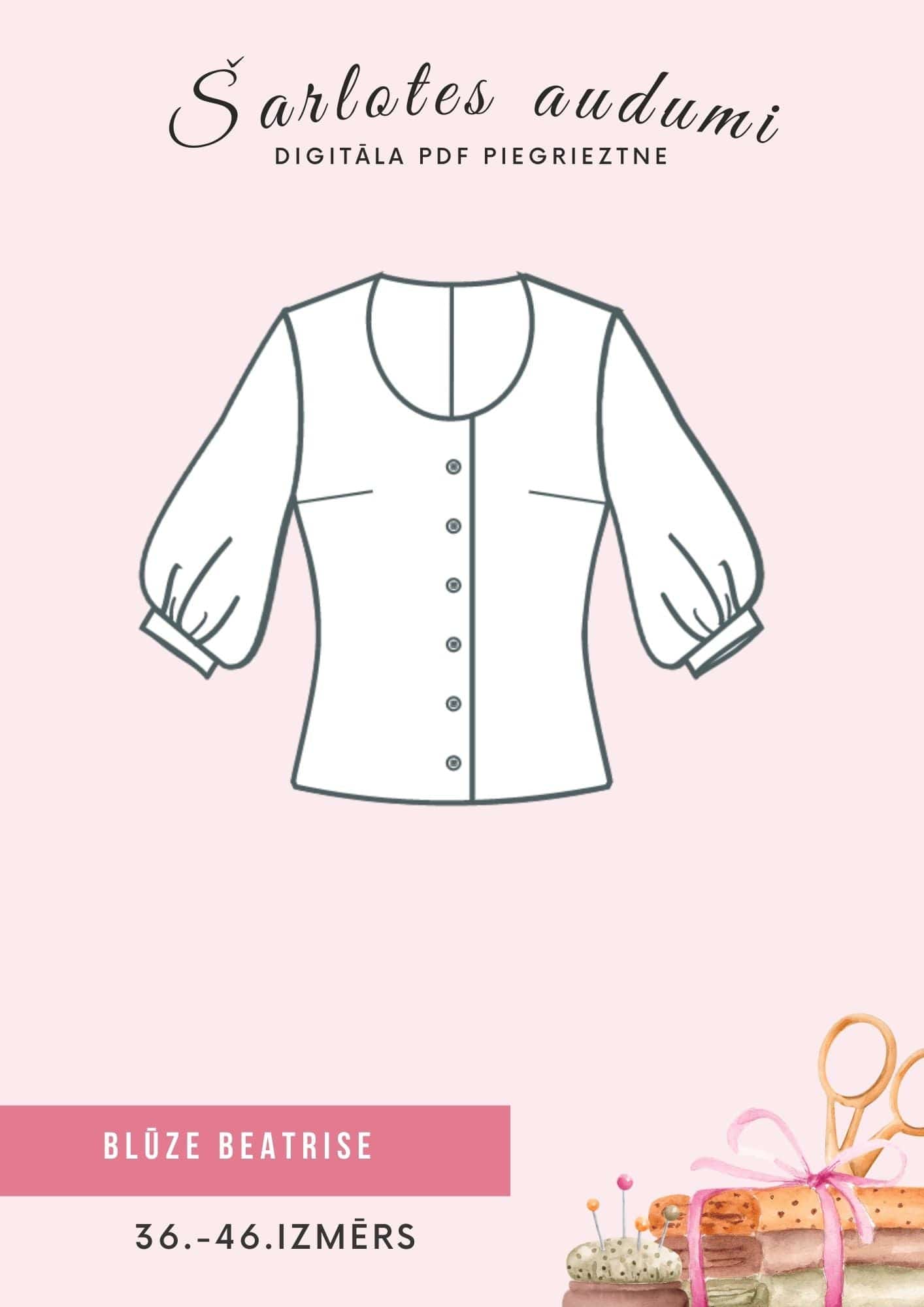 Digital pattern blouse Beatrise