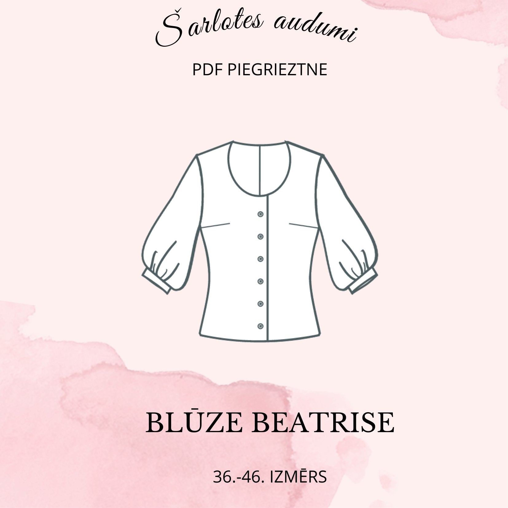 Digital blouse pattern Beatrise