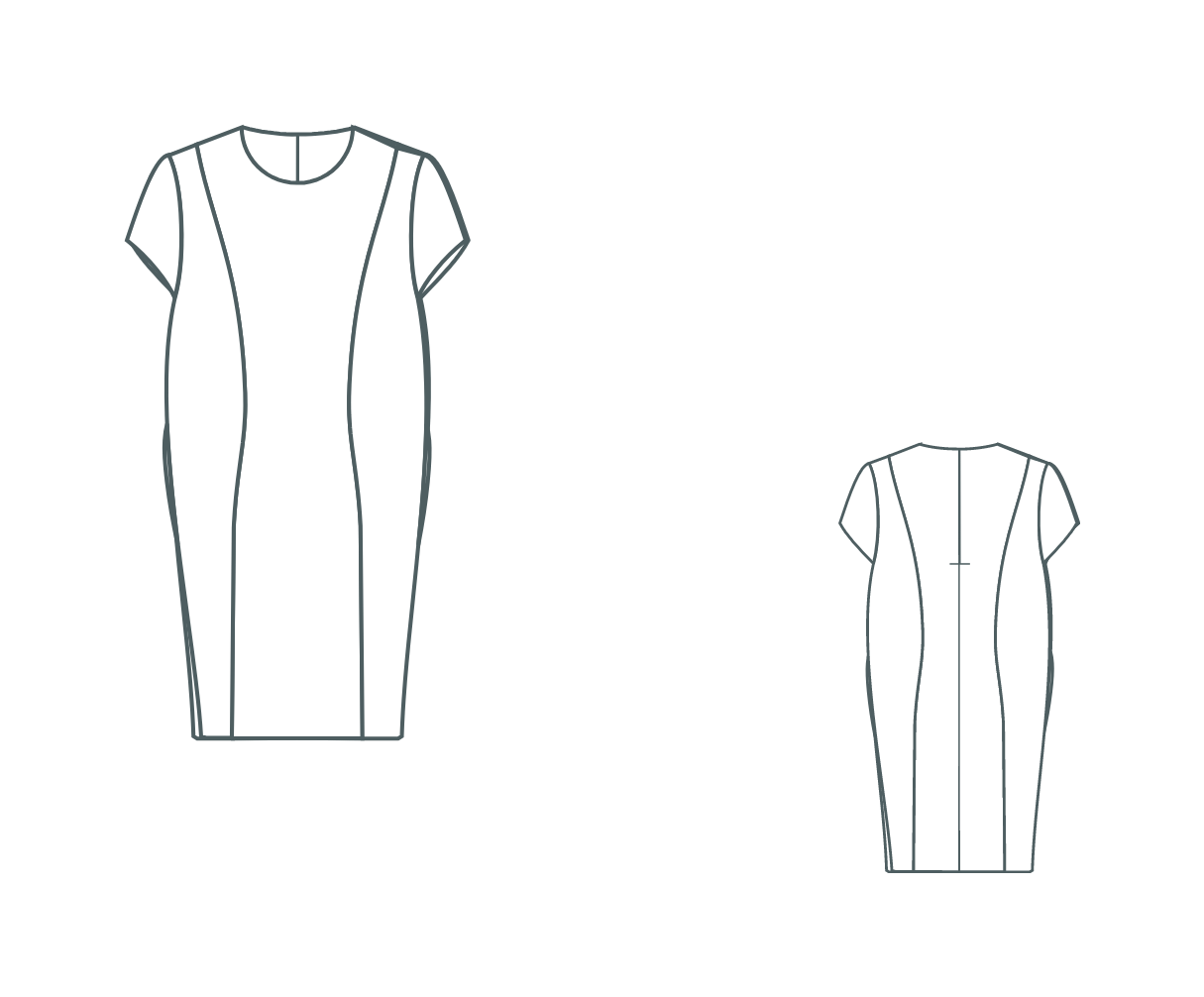 Digital sewing pattern dress Aurēlija (Plus size)