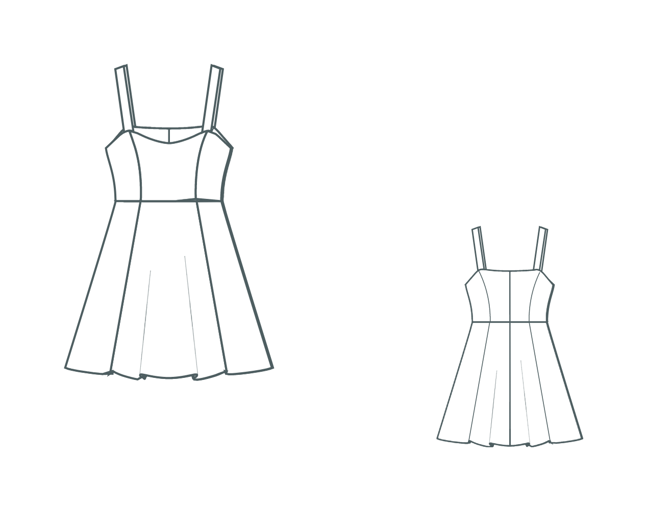 Digital dress pattern Elizabete